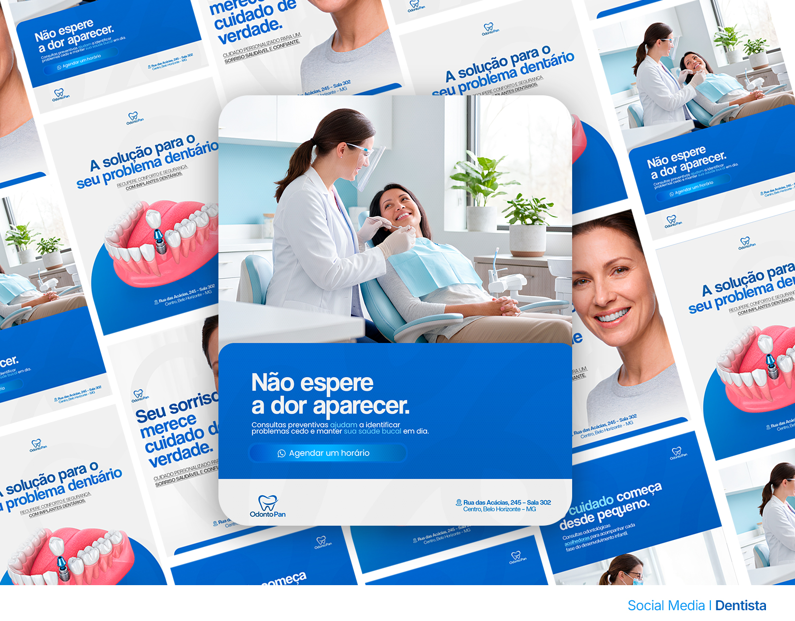 Capa do projeto de Social Media para dentista
