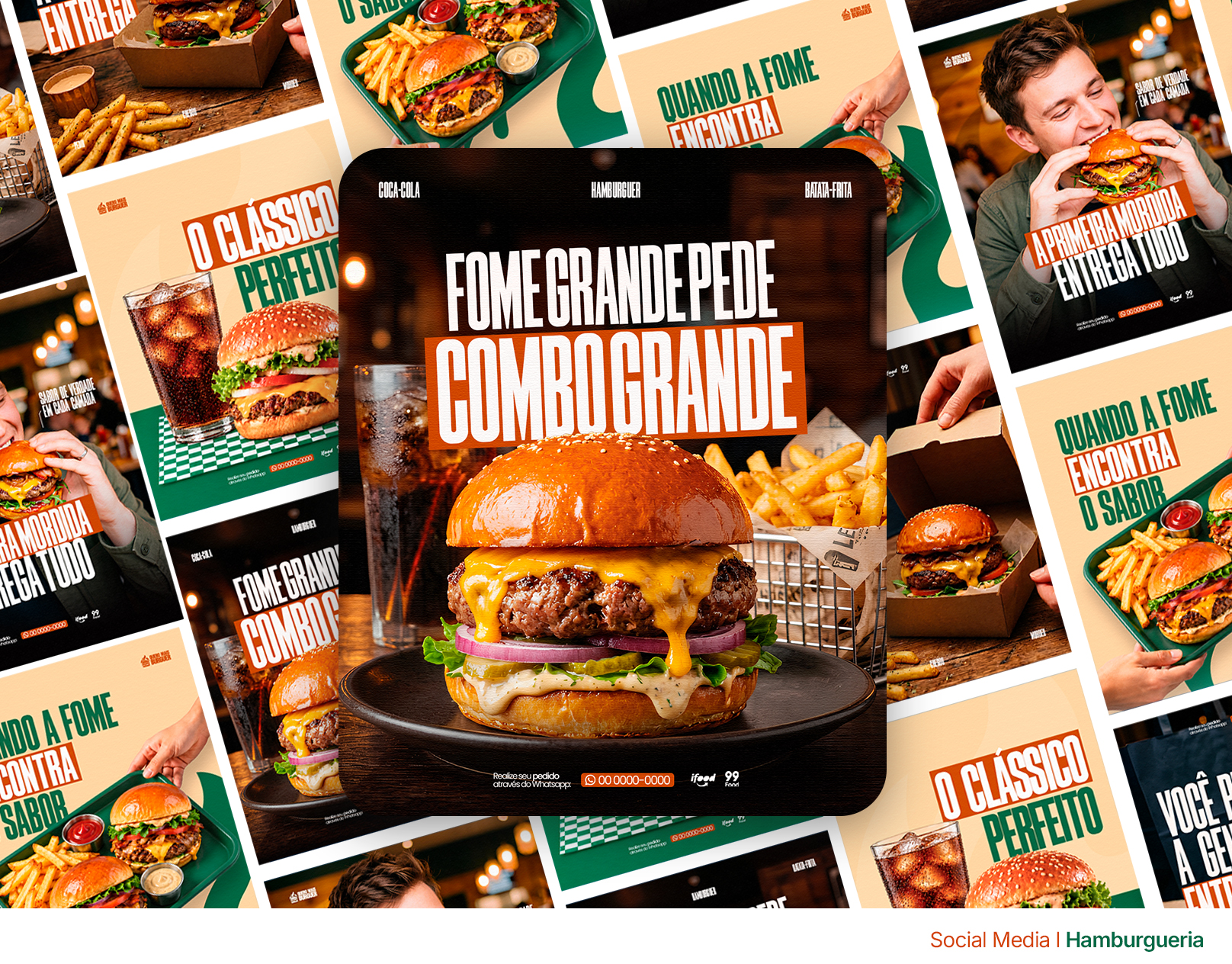 Capa do projeto de Social Media para hamburgueria